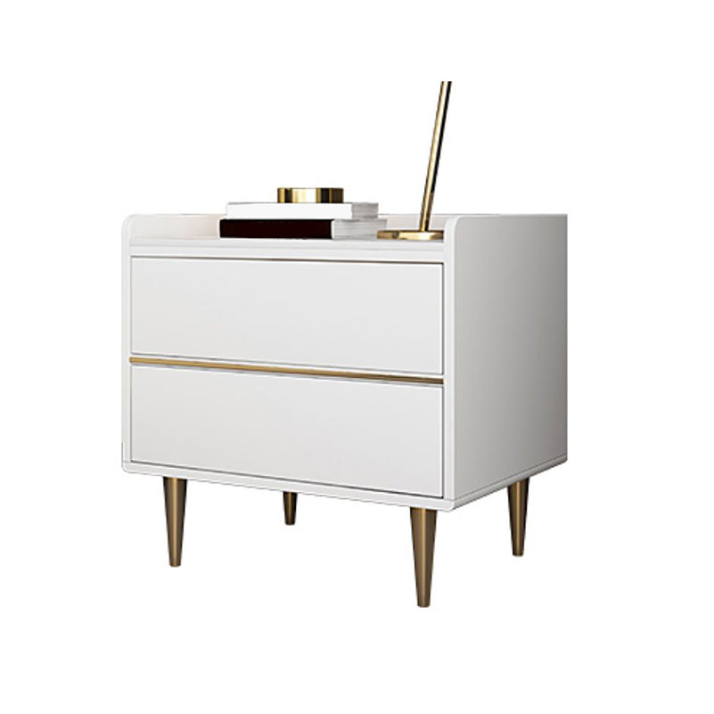 Nightstand Glam Stone Classic Stone Accent Table Table avec des tiroirs