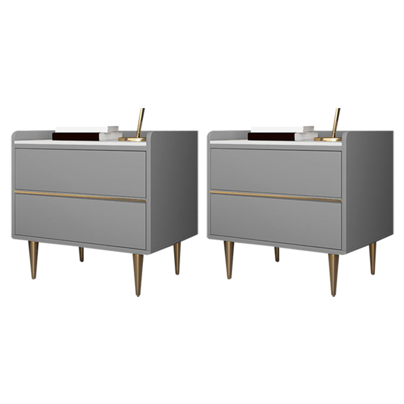 Nightstand Glam Stone Classic Stone Accent Table Table avec des tiroirs