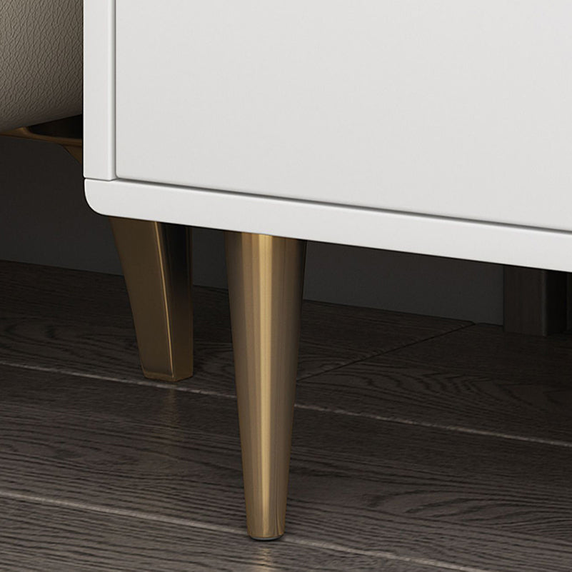 Nightstand Glam Stone Classic Stone Accent Table Table avec des tiroirs