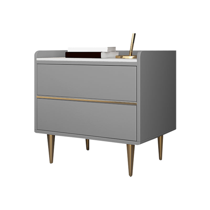 Nightstand Glam Stone Classic Stone Accent Table Table avec des tiroirs