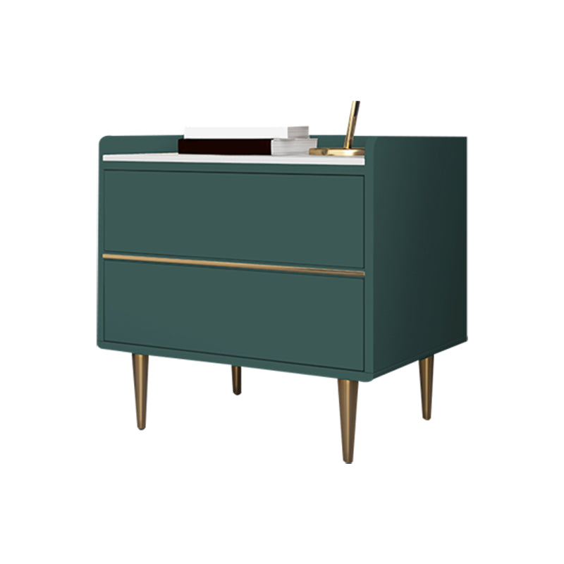 Nightstand Glam Stone Classic Stone Accent Table Table avec des tiroirs