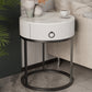 Glam Bed Nightstand Stone Accent Table Nightstand with Drawer White-Black 1 Piece Shelf Not Included Clearhalo 'Bedroom Furniture' 'furn' 'furn_night_stand' 'Furniture' 'night_stand' 'Nightstands' 7472571