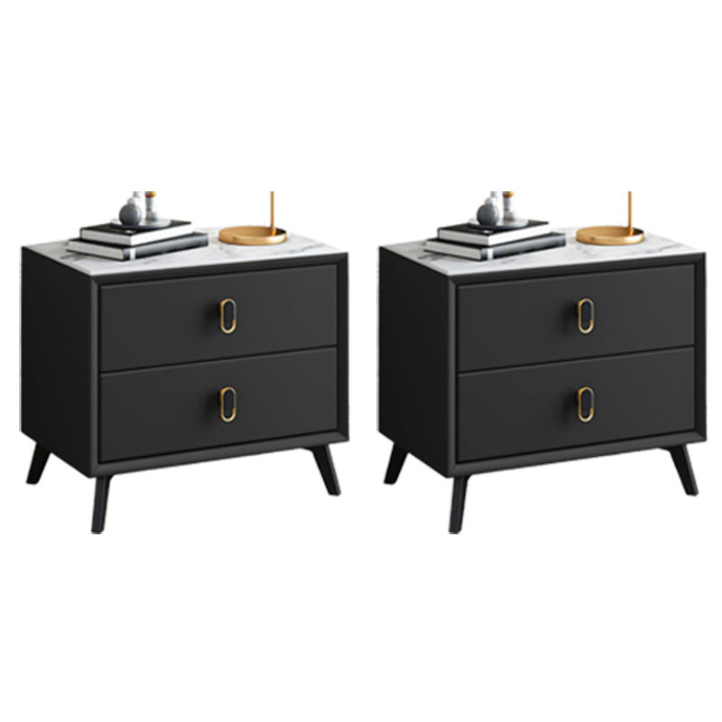 Table table de nuit en pierre de lit de lit glamour avec tiroirs