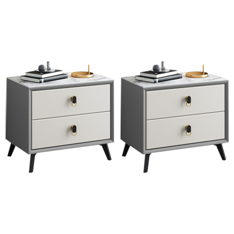 Table table de nuit en pierre de lit de lit glamour avec tiroirs