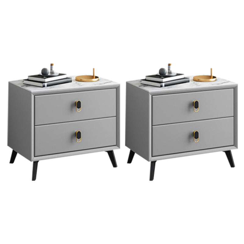 Cama glamorosa Nightsand acento de acento de acento con cajones