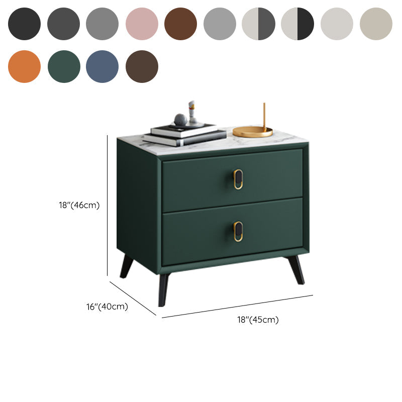 Cama glamorosa Nightsand acento de acento de acento con cajones