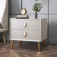 Glam Accent Table Nightstand Stone Bedside Cabinet with Drawers Off-White 1 Piece Clearhalo 'Bedroom Furniture' 'furn' 'furn_night_stand' 'Furniture' 'night_stand' 'Nightstands' 7472734