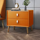 Glam Accent Table Nightstand Stone Bedside Cabinet with Drawers Orange 1 Piece Clearhalo 'Bedroom Furniture' 'furn' 'furn_night_stand' 'Furniture' 'night_stand' 'Nightstands' 7472737