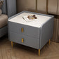 Comodino da comodino in pietra glam accento comodino con 2 cassetti