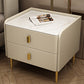 Comodino da comodino in pietra glam accento comodino con 2 cassetti