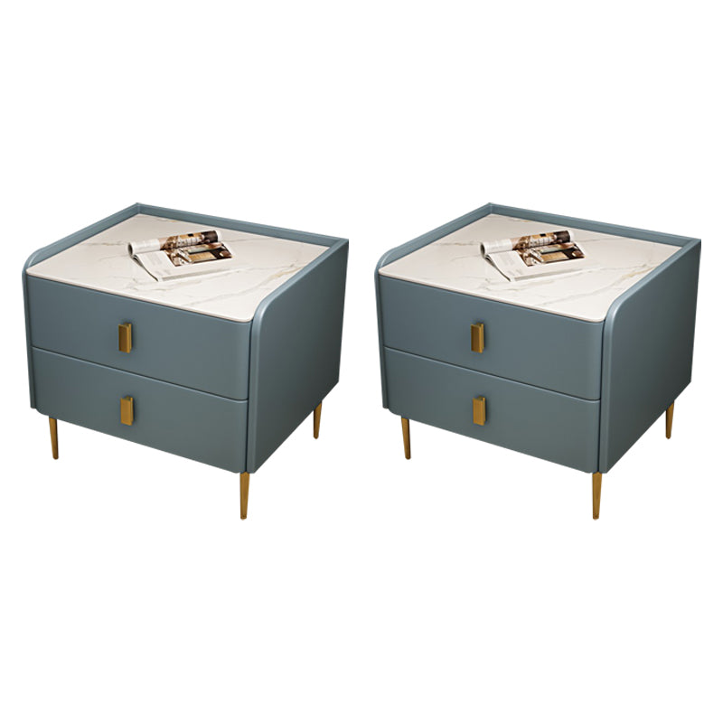 Comodino da comodino in pietra glam accento comodino con 2 cassetti