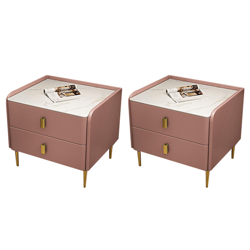 Comodino da comodino in pietra glam accento comodino con 2 cassetti
