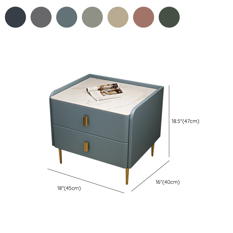 Comodino da comodino in pietra glam accento comodino con 2 cassetti