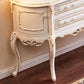 Free Form Shape Contemporary Console Table White Wood Console Sofa Table