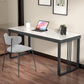 Industrial Style Stone Writing Desk Rectangular Office Desk with 1 Drawer