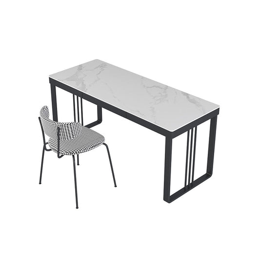 Bureau d'écriture en pierre de style industriel Bureau de bureau rectangulaire avec 1 tiroir