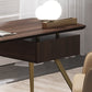 Scrivania in legno ingegnerizzato in stile glam scrivania in metallo per ufficio