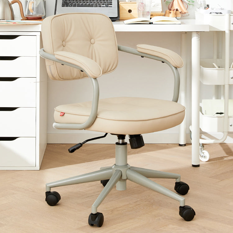 Modern Padded Arms Office Chair Tilt Mechanism Leather No Distressing Ergonomic Chair Clearhalo 'furn' 'furn_office_chair' 'Furniture' 'Office Chairs' 'Office Furniture' 'office_chair' 7473520