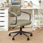 Modern Padded Arms Office Chair Tilt Mechanism Leather No Distressing Ergonomic Chair Grey 1 Piece Clearhalo 'furn' 'furn_office_chair' 'Furniture' 'Office Chairs' 'Office Furniture' 'office_chair' 7473521