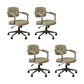 Modern Padded Arms Office Chair Tilt Mechanism Leather No Distressing Ergonomic Chair Grey 4 Piece Set Clearhalo 'furn' 'furn_office_chair' 'Furniture' 'Office Chairs' 'Office Furniture' 'office_chair' 7473524