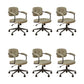 Modern Padded Arms Office Chair Tilt Mechanism Leather No Distressing Ergonomic Chair Grey 6 Piece Set Clearhalo 'furn' 'furn_office_chair' 'Furniture' 'Office Chairs' 'Office Furniture' 'office_chair' 7473526