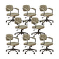 Modern Padded Arms Office Chair Tilt Mechanism Leather No Distressing Ergonomic Chair Grey 8 Piece Set Clearhalo 'furn' 'furn_office_chair' 'Furniture' 'Office Chairs' 'Office Furniture' 'office_chair' 7473529
