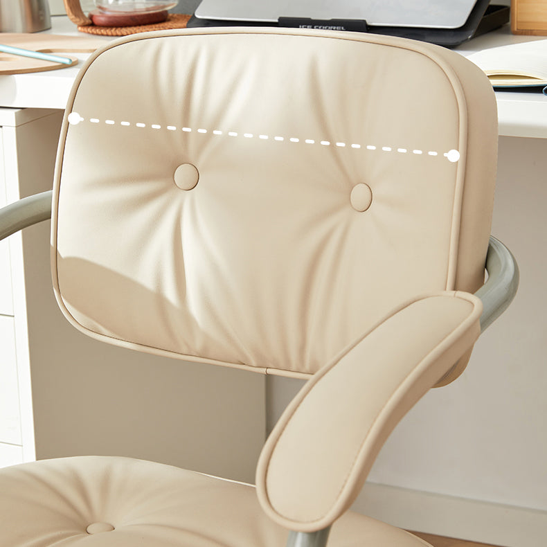 Modern Padded Arms Office Chair Tilt Mechanism Leather No Distressing Ergonomic Chair Clearhalo 'furn' 'furn_office_chair' 'Furniture' 'Office Chairs' 'Office Furniture' 'office_chair' 7473533