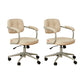 Modern Padded Arms Office Chair Tilt Mechanism Leather No Distressing Ergonomic Chair Off-White 2 Piece Set Clearhalo 'furn' 'furn_office_chair' 'Furniture' 'Office Chairs' 'Office Furniture' 'office_chair' 7473541