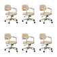 Modern Padded Arms Office Chair Tilt Mechanism Leather No Distressing Ergonomic Chair Off-White 6 Piece Set Clearhalo 'furn' 'furn_office_chair' 'Furniture' 'Office Chairs' 'Office Furniture' 'office_chair' 7473543