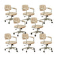 Modern Padded Arms Office Chair Tilt Mechanism Leather No Distressing Ergonomic Chair Off-White 8 Piece Set Clearhalo 'furn' 'furn_office_chair' 'Furniture' 'Office Chairs' 'Office Furniture' 'office_chair' 7473544