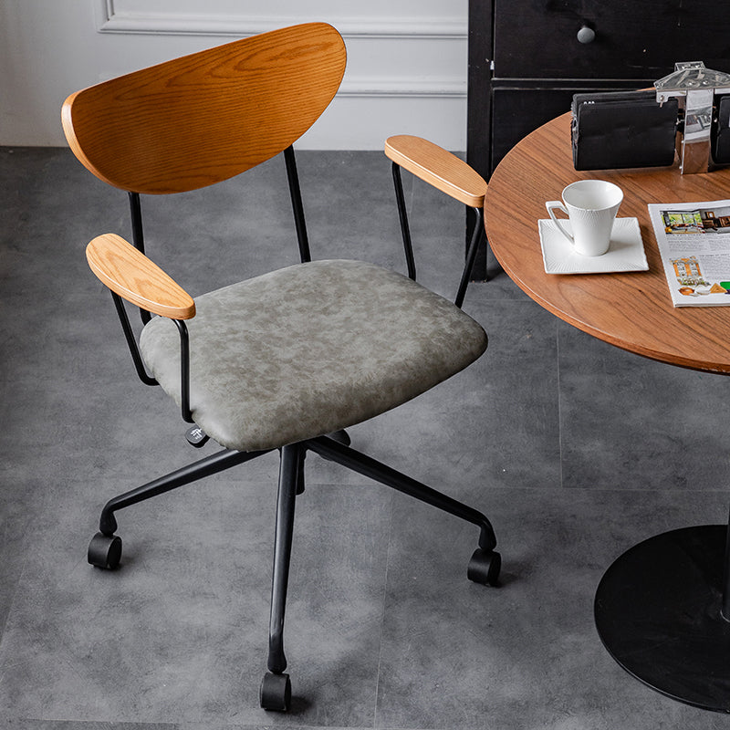 Sedia da ufficio a armi fisse moderne nessuna sedia da scivolo ergonomica angosciante