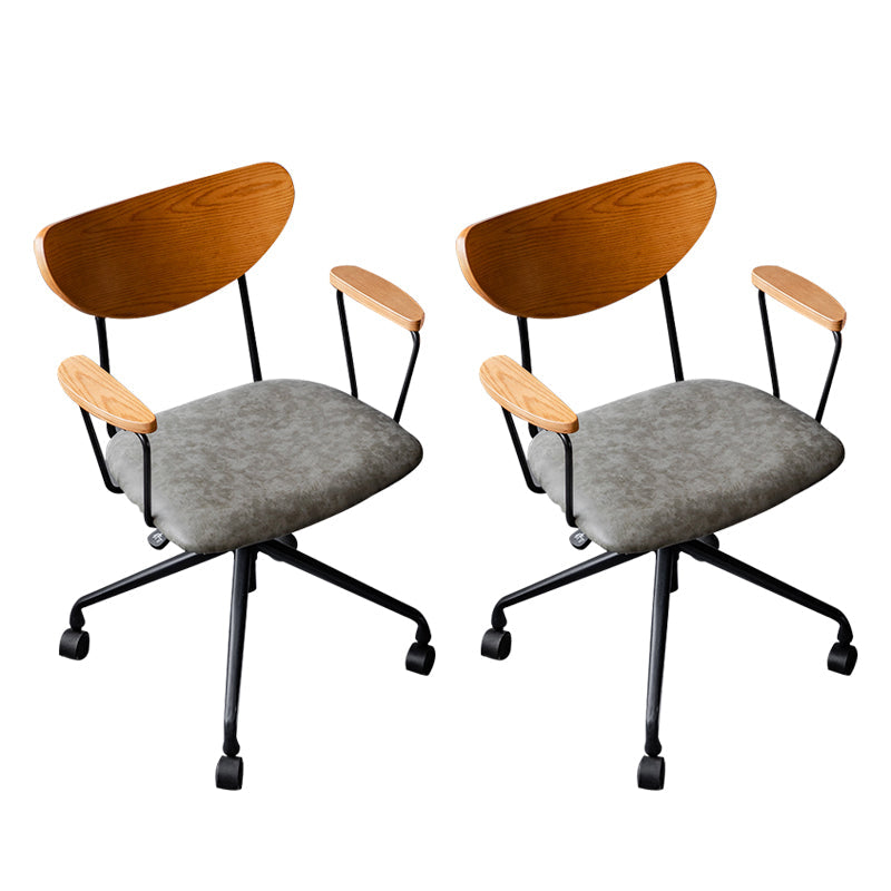 Sedia da ufficio a armi fisse moderne nessuna sedia da scivolo ergonomica angosciante