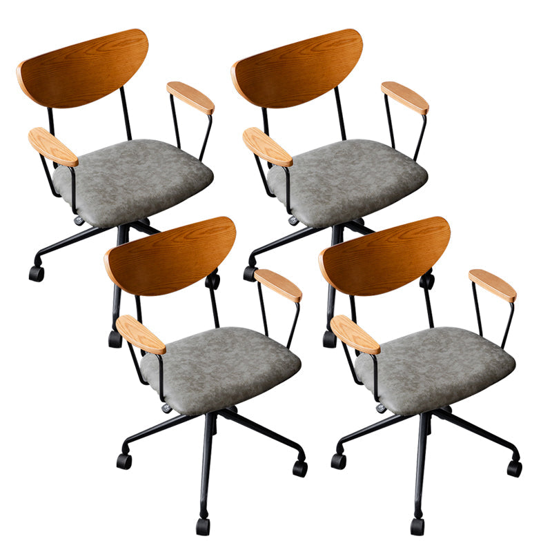 Sedia da ufficio a armi fisse moderne nessuna sedia da scivolo ergonomica angosciante