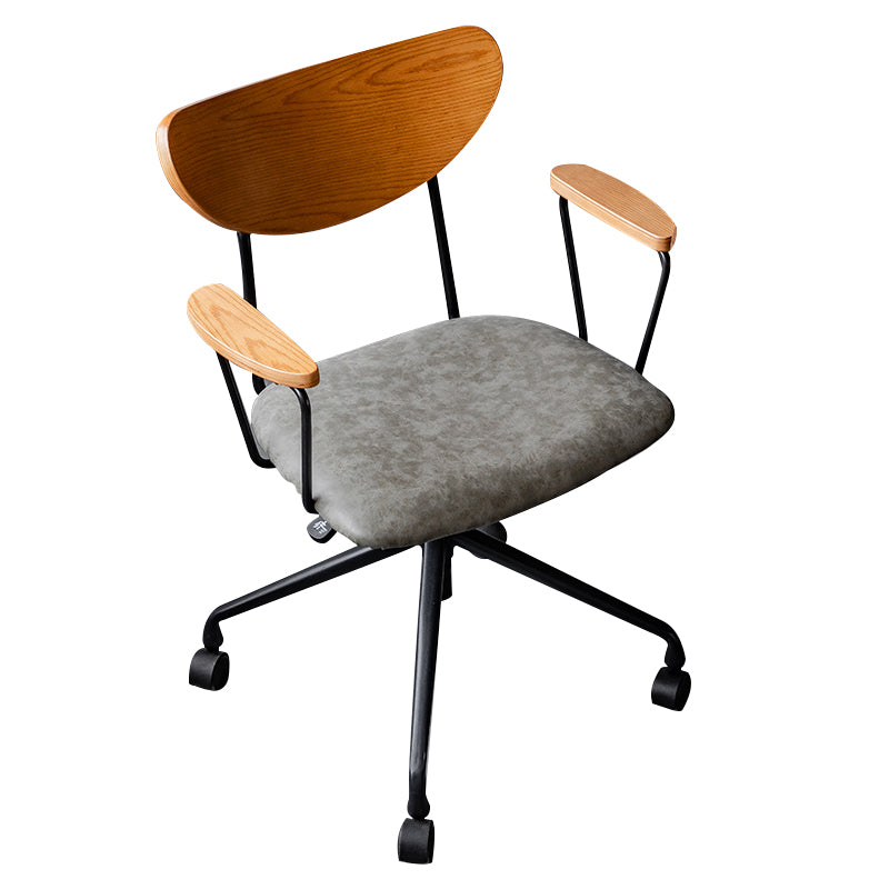 Sedia da ufficio a armi fisse moderne nessuna sedia da scivolo ergonomica angosciante