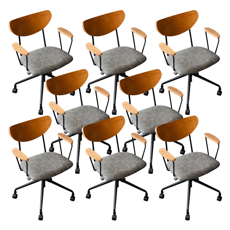 Sedia da ufficio a armi fisse moderne nessuna sedia da scivolo ergonomica angosciante