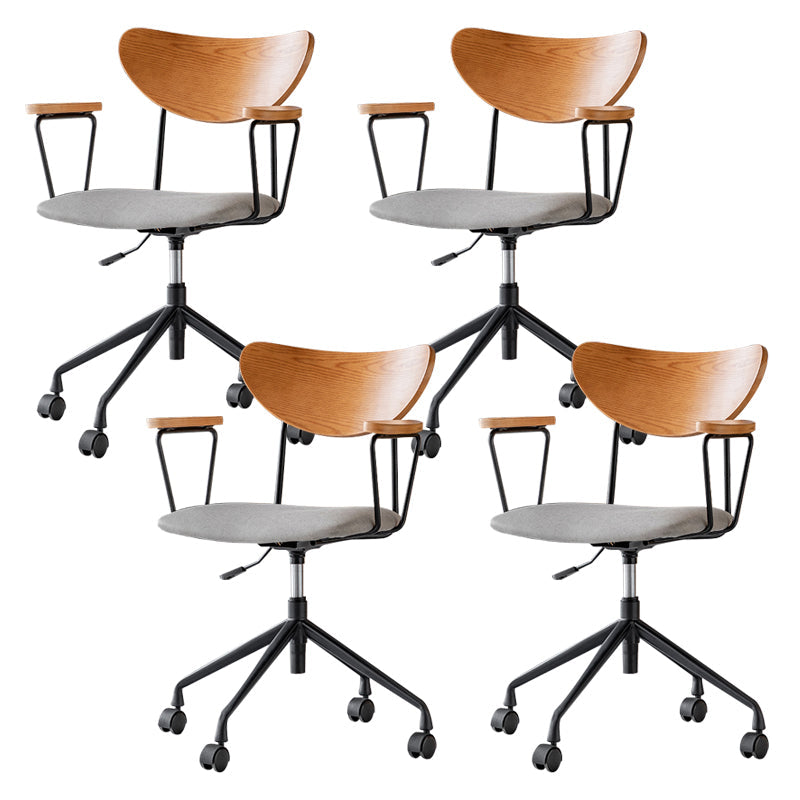 Sedia da ufficio a armi fisse moderne nessuna sedia da scivolo ergonomica angosciante