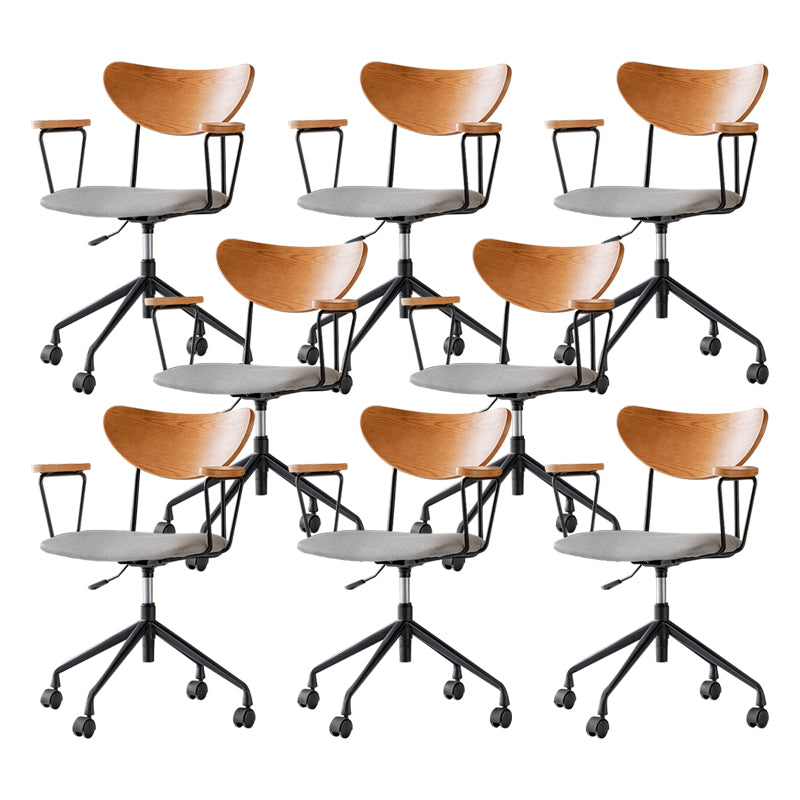 Sedia da ufficio a armi fisse moderne nessuna sedia da scivolo ergonomica angosciante