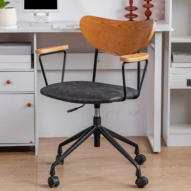 Sedia da ufficio a armi fisse moderne nessuna sedia da scivolo ergonomica angosciante