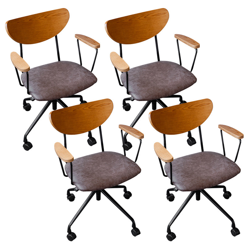 Sedia da ufficio a armi fisse moderne nessuna sedia da scivolo ergonomica angosciante