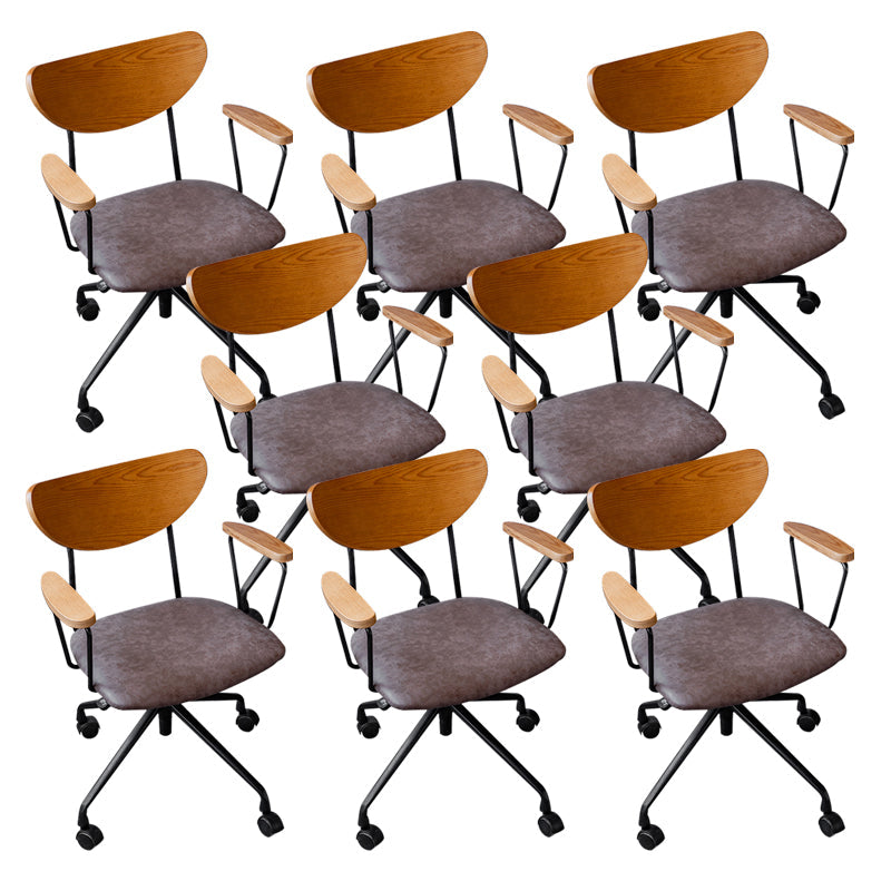 Sedia da ufficio a armi fisse moderne nessuna sedia da scivolo ergonomica angosciante