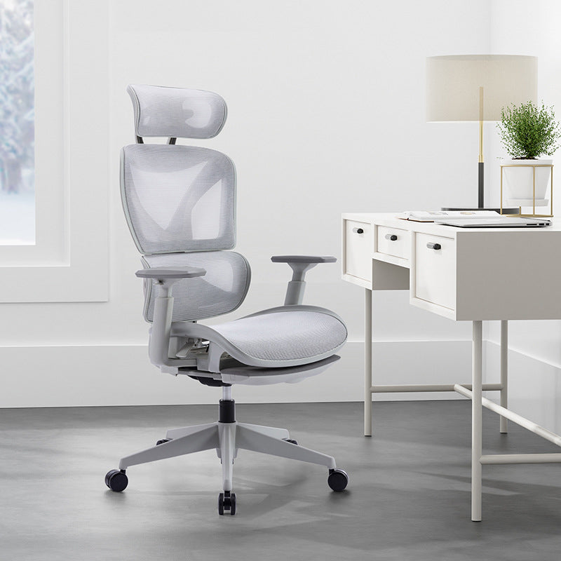 Modern Removable Arms Office Chair Adjustable Seat Height Slide Chair Light Gray 1 Piece With Footrest Clearhalo 'furn' 'furn_office_chair' 'Furniture' 'Office Chairs' 'Office Furniture' 'office_chair' 7473612