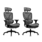 Modern Removable Arms Office Chair Adjustable Seat Height Slide Chair Black 2 Piece Set With Footrest Clearhalo 'furn' 'furn_office_chair' 'Furniture' 'Office Chairs' 'Office Furniture' 'office_chair' 7473613