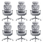 Modern Removable Arms Office Chair Adjustable Seat Height Slide Chair Light Gray 6 Piece Set With Footrest Clearhalo 'furn' 'furn_office_chair' 'Furniture' 'Office Chairs' 'Office Furniture' 'office_chair' 7473625