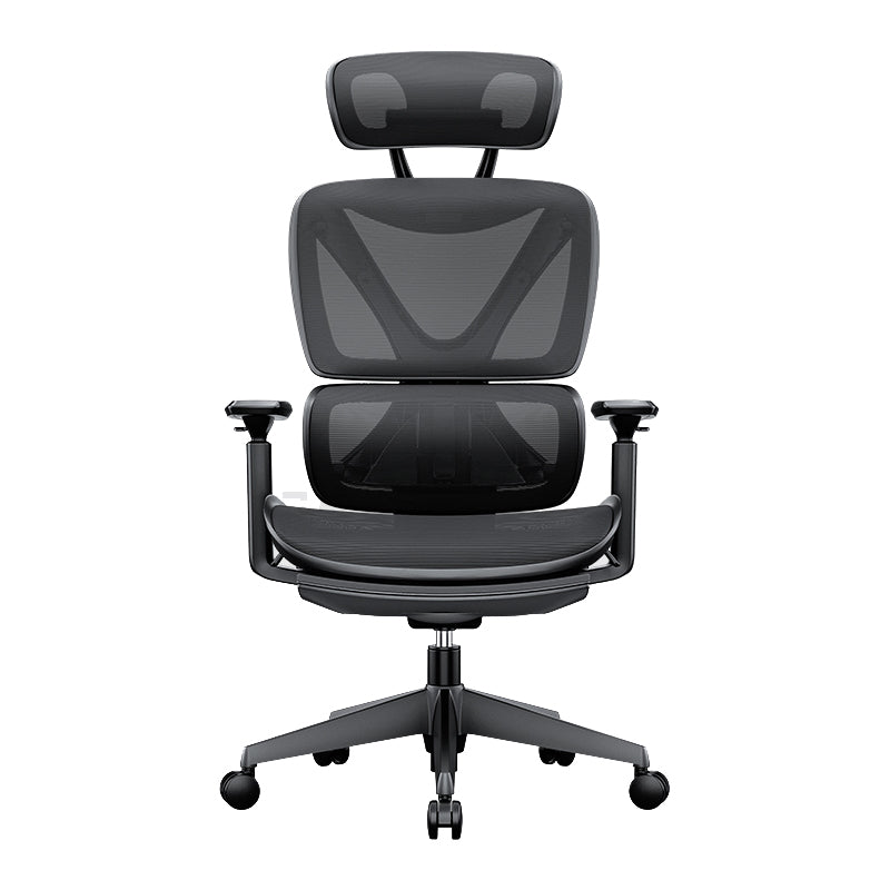 Modern Removable Arms Office Chair Adjustable Seat Height Slide Chair Black-Black 1 Piece With Footrest Clearhalo 'furn' 'furn_office_chair' 'Furniture' 'Office Chairs' 'Office Furniture' 'office_chair' 7473636