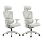 Modern Removable Arms Office Chair Adjustable Seat Height Slide Chair White 2 Piece Set Without Footrest Clearhalo 'furn' 'furn_office_chair' 'Furniture' 'Office Chairs' 'Office Furniture' 'office_chair' 7473642