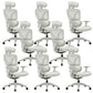 Modern Removable Arms Office Chair Adjustable Seat Height Slide Chair White 8 Piece Set Without Footrest Clearhalo 'furn' 'furn_office_chair' 'Furniture' 'Office Chairs' 'Office Furniture' 'office_chair' 7473645