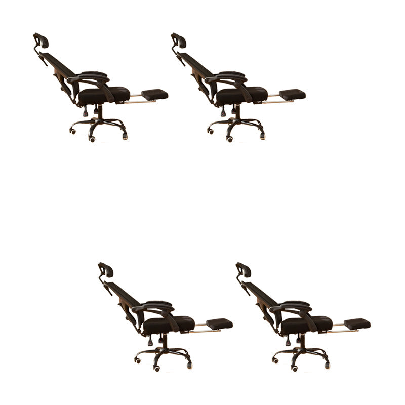 Sedia da ufficio ad armi imbottita moderna sedia da scrivania senza angoscia con ruote