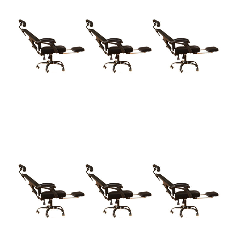 Sedia da ufficio ad armi imbottita moderna sedia da scrivania senza angoscia con ruote