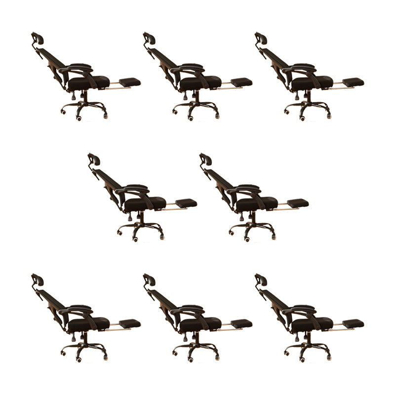 Sedia da ufficio ad armi imbottita moderna sedia da scrivania senza angoscia con ruote