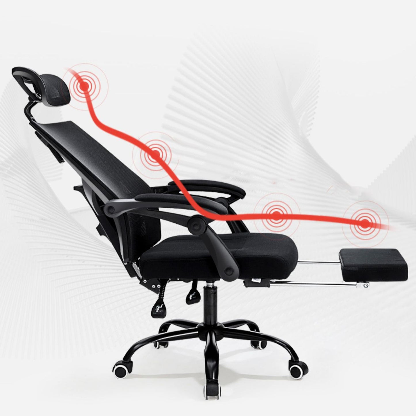 Sedia da ufficio ad armi imbottita moderna sedia da scrivania senza angoscia con ruote